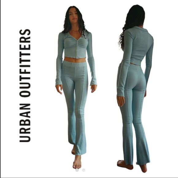 NEW Urban Outfitters UO Out From Under Nikki Flare Pants L - Picture 1 of 2